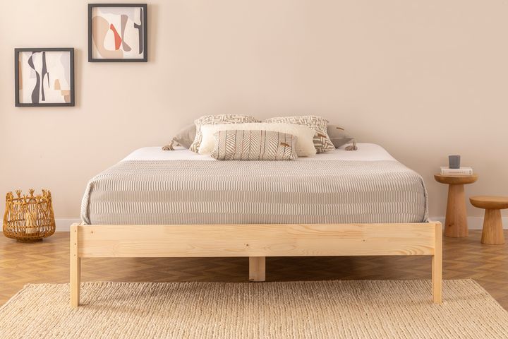 Galaxy Single Bed, 90 x 190 cm, Light Wood
