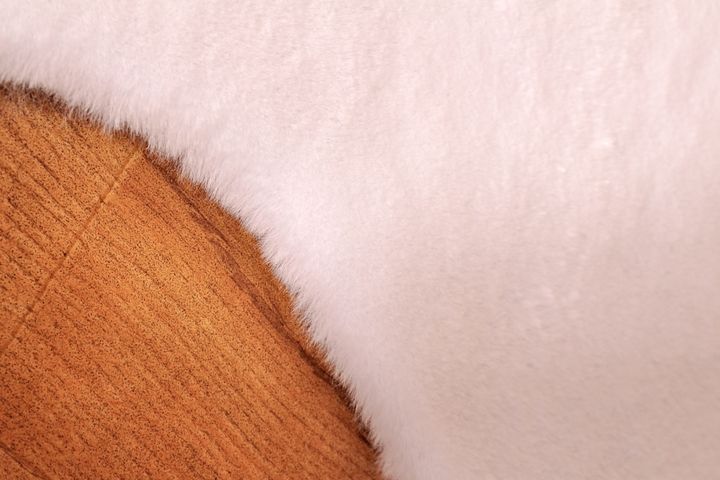 Marne Rabbit Fur Rug, 60 x 100 cm, White