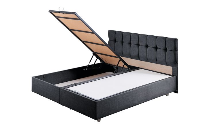 Paris Boxspringbed met Hoofdbord, 150x200 cm, Antraciet