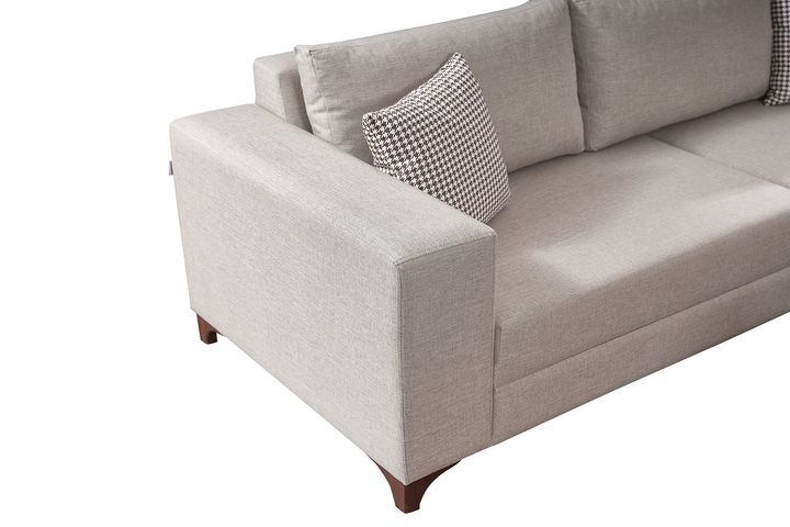 Masse Hoekbank Rechts, Creme