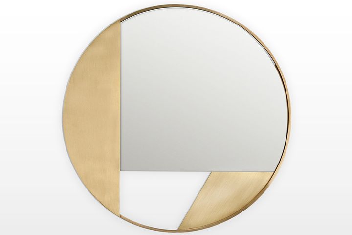 Freia Ronde Spiegel, Mat Goud, 03