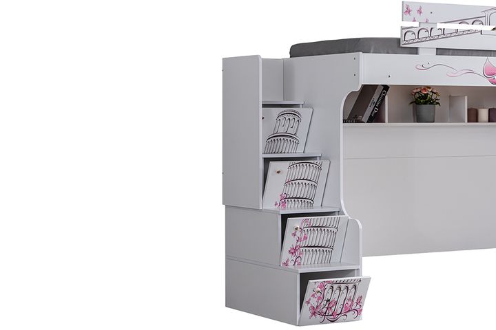 Pisa Stapelbed met Kledingkast & Bureau, 90x190 cm