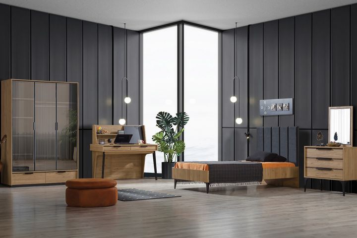 Colosseum Bedframe, 100x200 cm, Walnoot