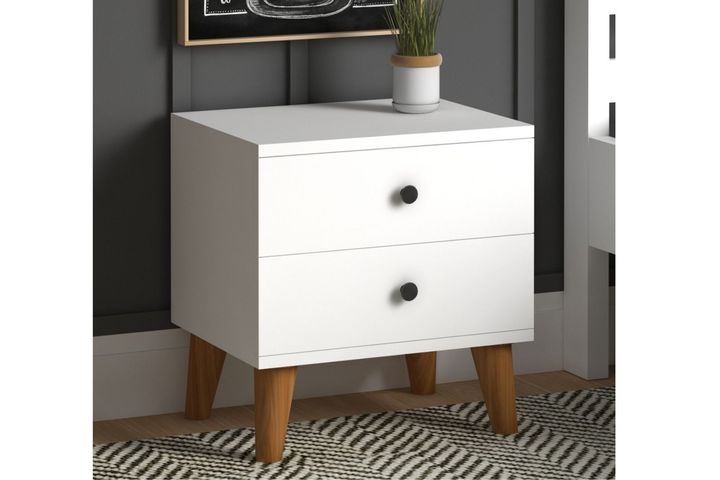 Luce Bedside Table, White