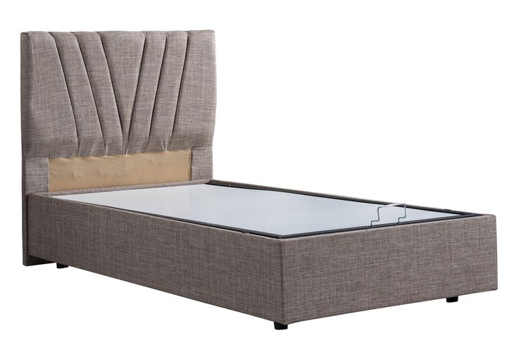 Francisco Boxspringbedset, 100x200 cm, Lichtbruin