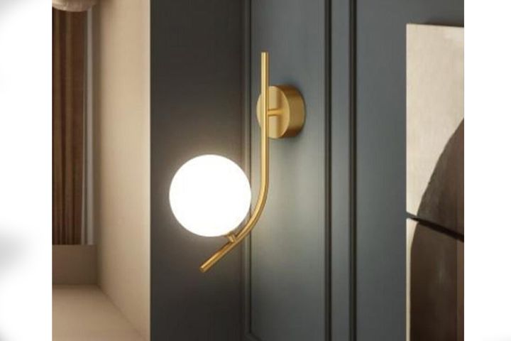 Tiana Modernee Wandlamp, Mat Goud