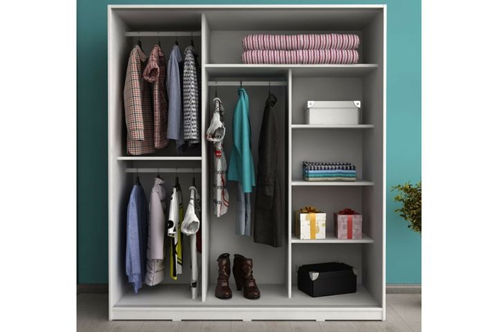 Sline Kledingkast met Schuifdeuren, Wit