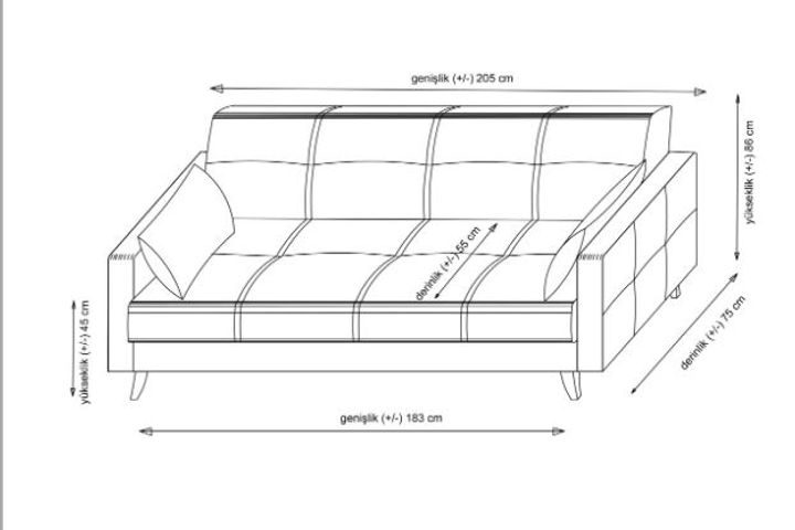 Polya 3-Zitsbank, Donkergrijs