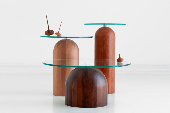 Linden Wooden Coffee Table Set, Multi