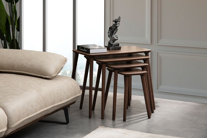 Luci Zettafels, 4 Stuks, Walnoot