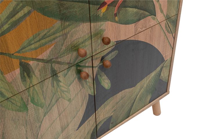 Leaf Hallway Storage Cabinet, Multicolour