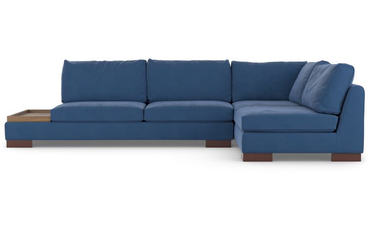 Tulip Corner Sofa Right Chaise, Navy Blue