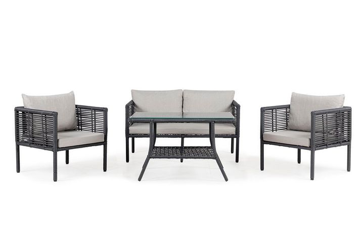 New York Outdoor Sofa Set, Grey