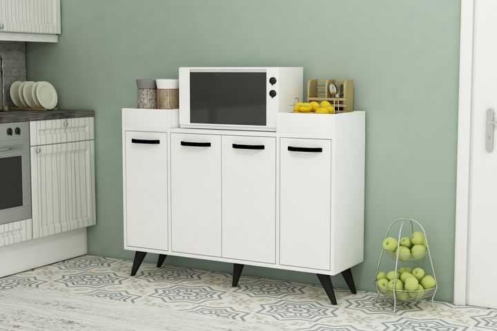 Visar Multifunctionele Kast, Wit