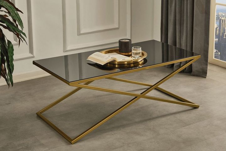 Zlatý konferenční stolek Venezia