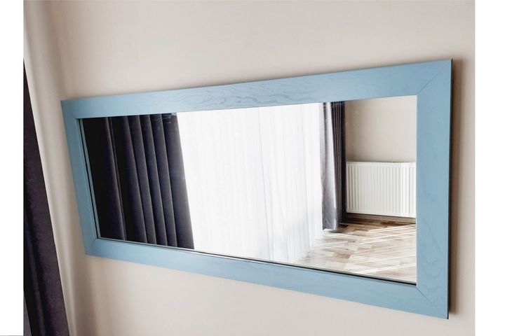 Wood Rechthoekige Staande Spiegel, 140x60 cm, Groen