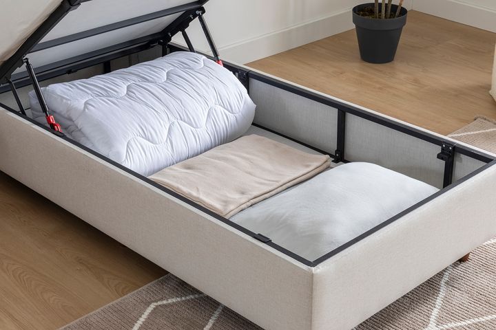Luna Arche Boxspring Set, 90x190 cm, Creme