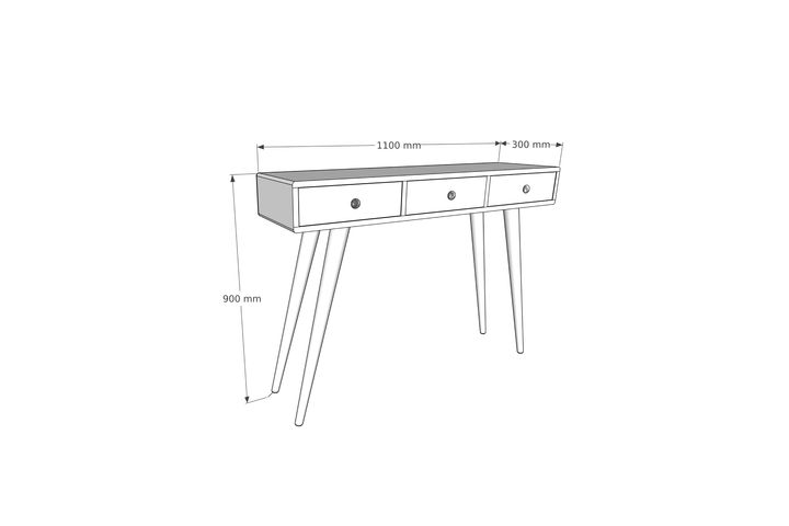 Woodface Rolls Houten Consoletafel, Walnoot
