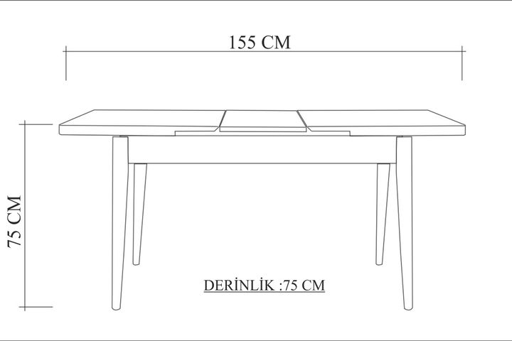 Stormi Uitschuifbare Keukentafel, Wit & Pijnboom