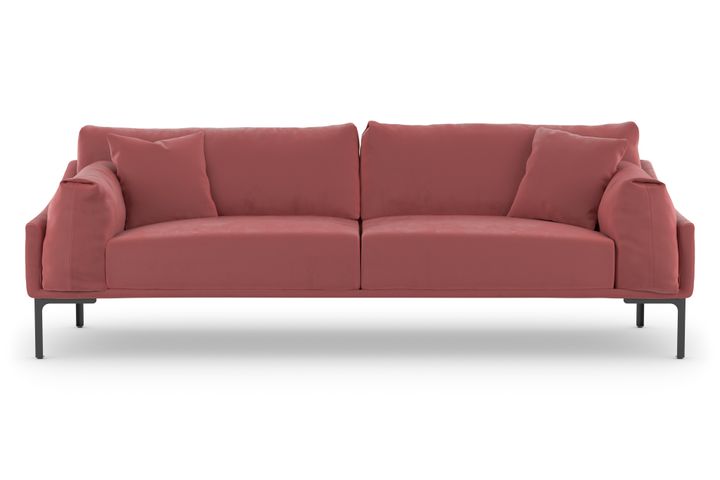 Leo Three Seater Sofa, Dusty Pink