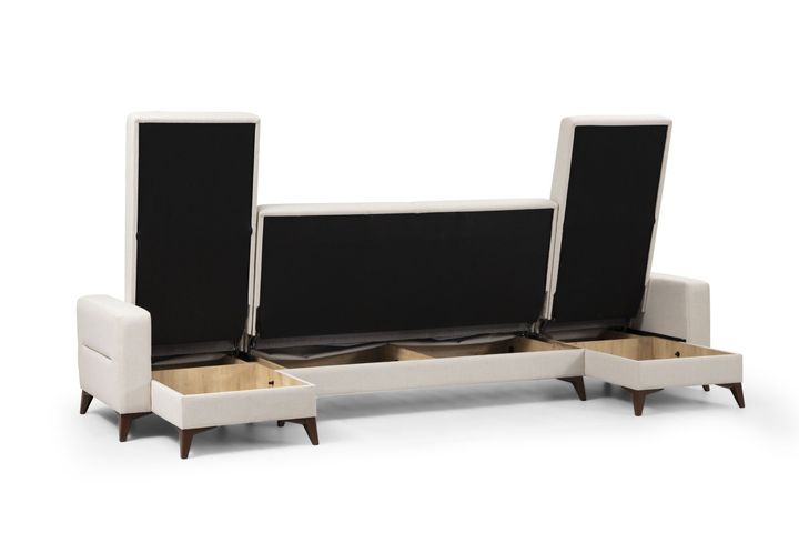 Kristal Hoekbank, Beige