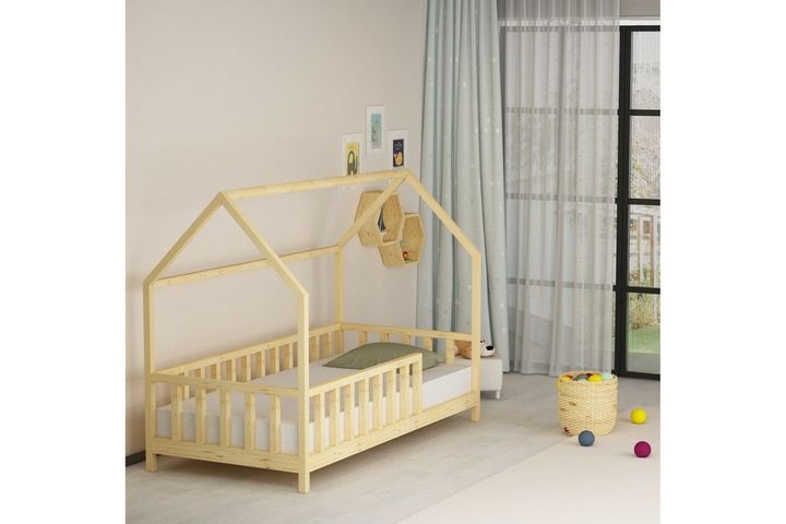 My Little Home Natural Wood Children's Montessori Bed Frame, Natural