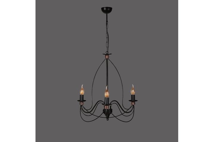 Hohenzollern Hanglamp met 3 Lampjes, Zwart