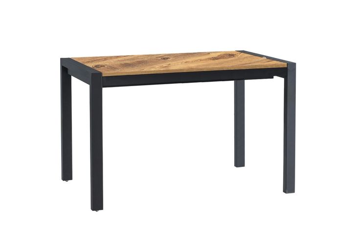 Lato Uitschuifbare Tafel, 75x120 cm, Walnoot en Zwart