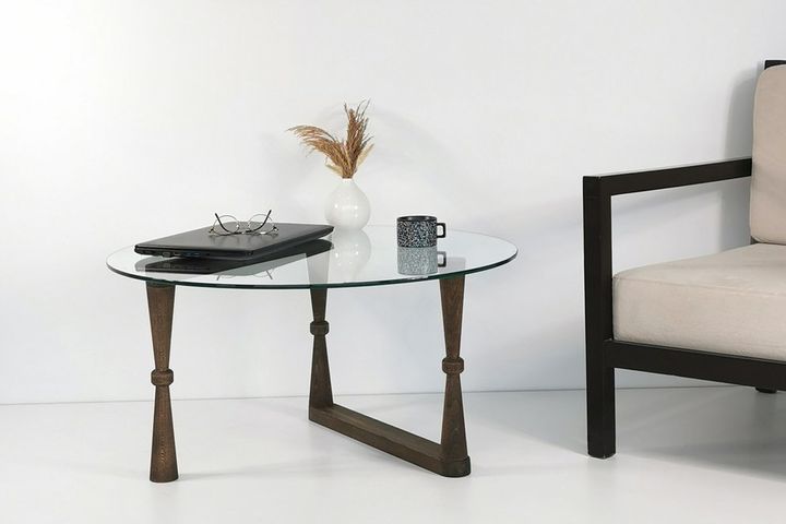 Neostyle Ronde Salontafel, Walnoot