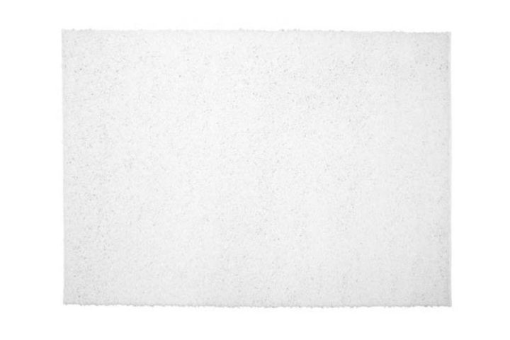 Piave Plain Shaggy Rug, 160 x 160 cm, White