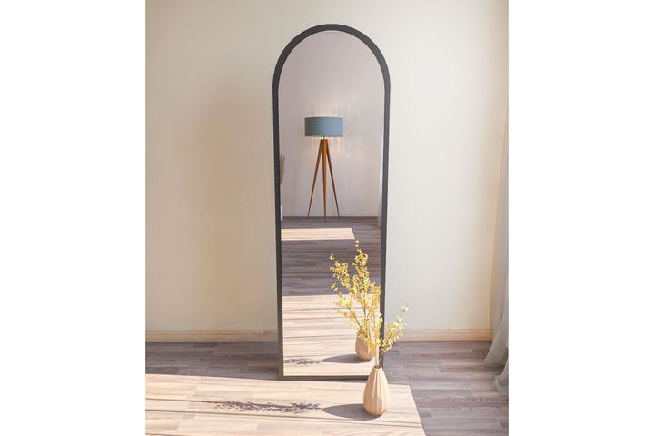 Mone Ovale Staande Spiegel, 160x50 cm, Zwart