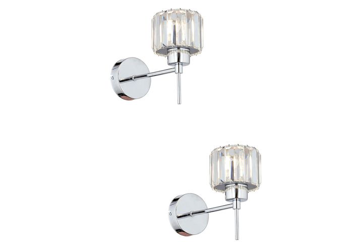 Apliqa Slade Wandlampenset, 2 Stuks, Chroom