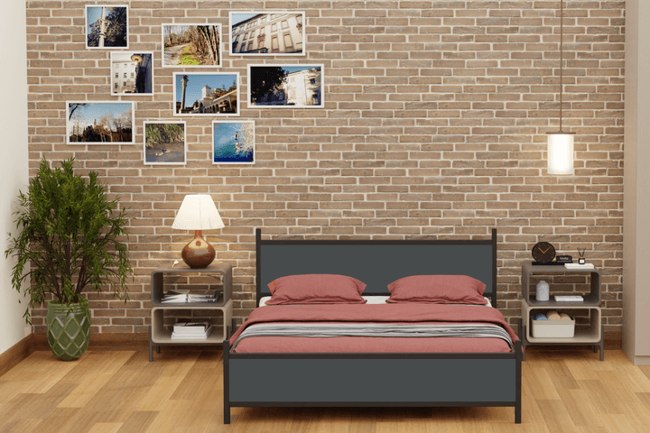 Star Bedframe, 150x200 cm, Antraciet