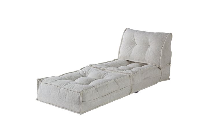 Mocca Opklapbare Fauteuil, Wit