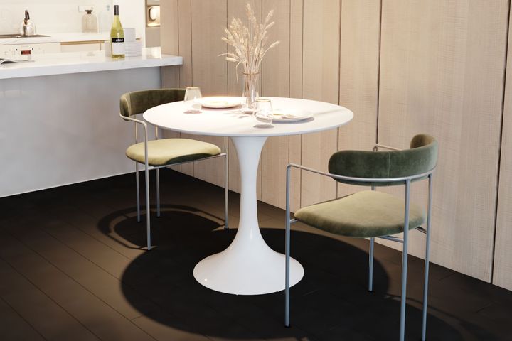 Tulip Tafel met Witte Poot