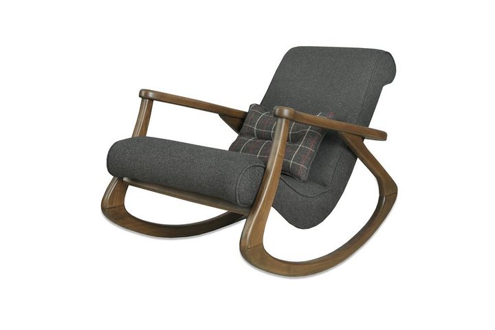 Asedia Schommelstoel, Asgrauw, Antraciet en Walnoot