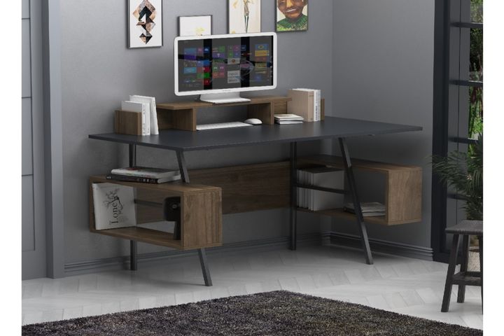 LAGOMOOD İRONY PLUS ÇALIŞMA MASASI, ANTRASİT CEVİZ
