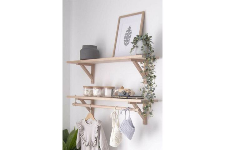 Pinoxi 2-Tier Wall Shelf, Beige