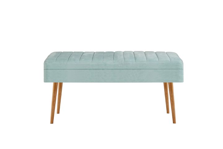 Vina Opbergbank Gestoffeerd, Pijnboom & Turkoois