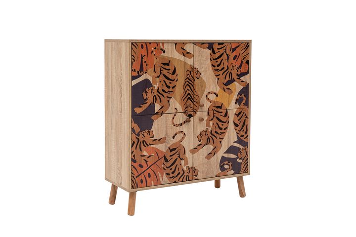 Tigris Multifunctionele Kast met Houten Poten