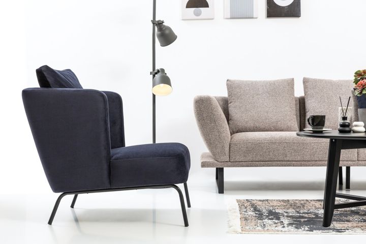 Stoere Fauteuil, Donkerblauw