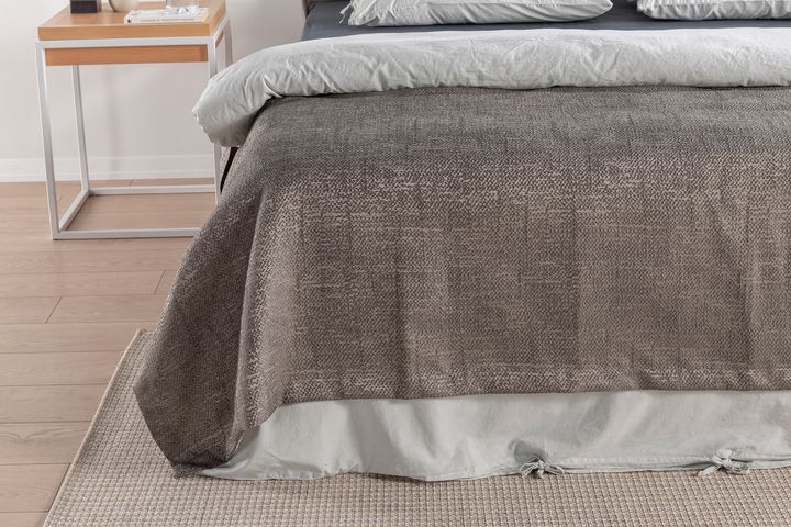 Luna Titania Throw, Double Size, Khaki | Vivense London