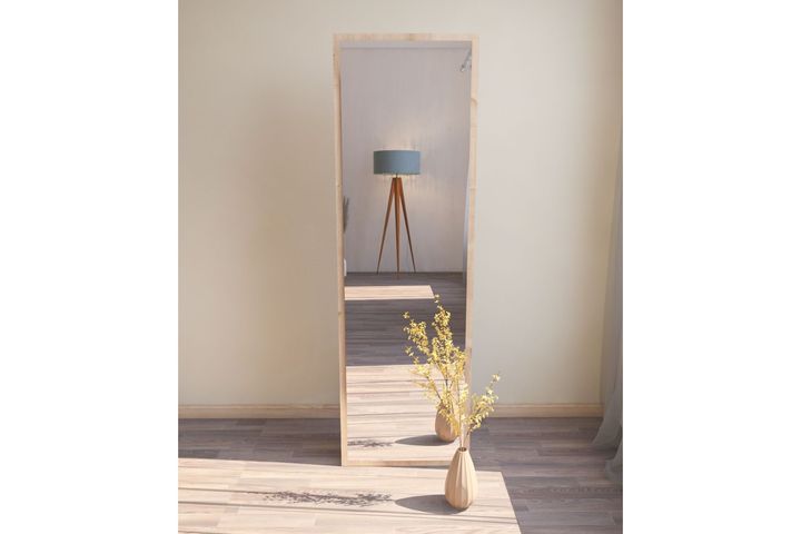 Mone Rechthoekige Staande Spiegel, 160x50 cm, Kleur Natuurlijke Kleur