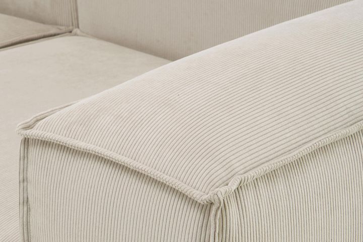 Frid Ruffelfluwelen 2-Zitsbank, Wit