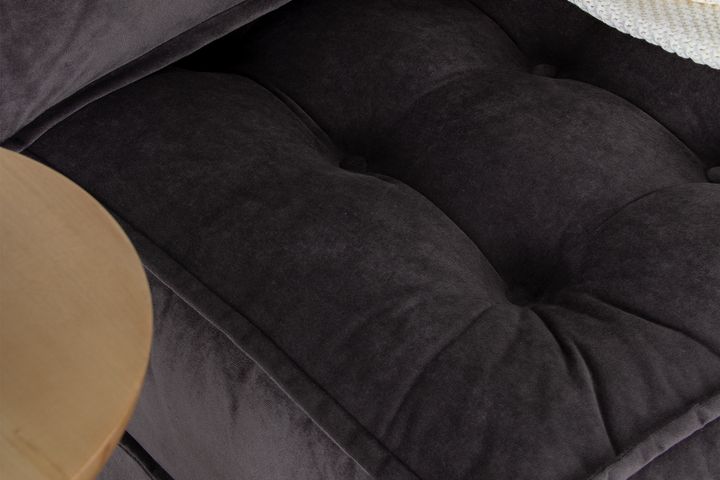 Mocca Opklapbare Fauteuil, Rookgrijs