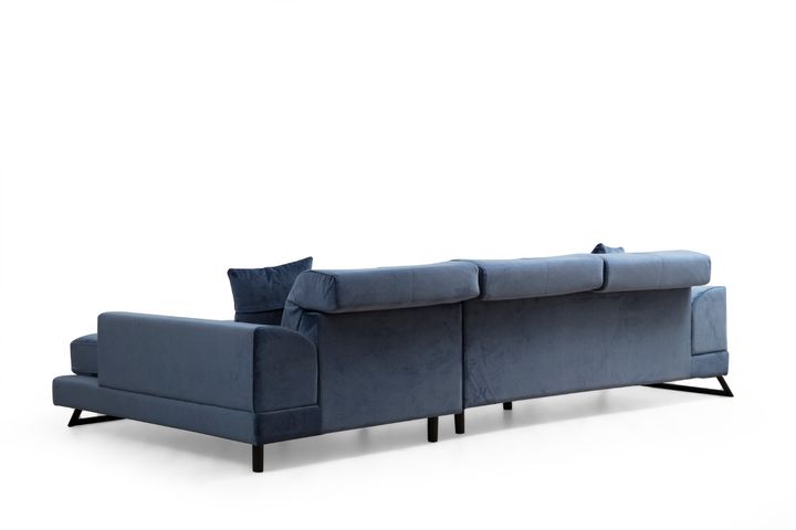 Frido Hoekbank Rechts, Blauw, Stof kan veranderd worden
