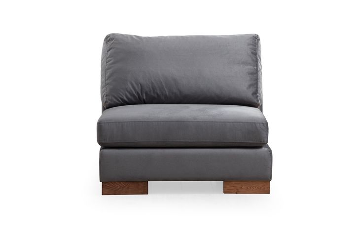 Tulip Modulaire Hoek, Enkele Module Zonder Armleuning, Grijs