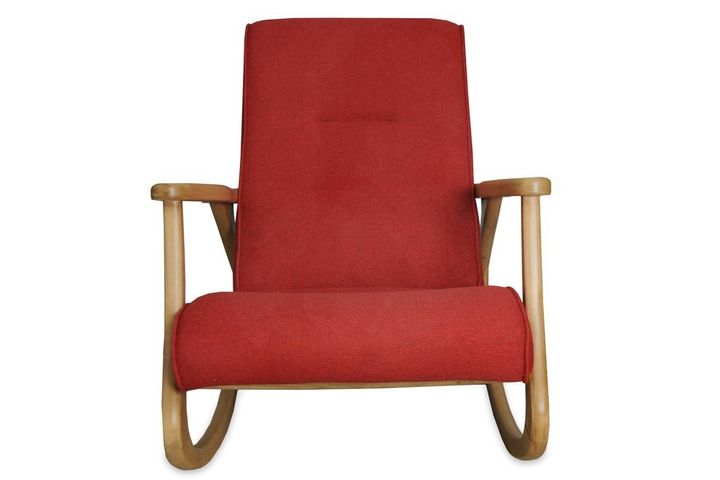 Asedia Ekol Schommelstoel, Rood, Natuurlijke Poot