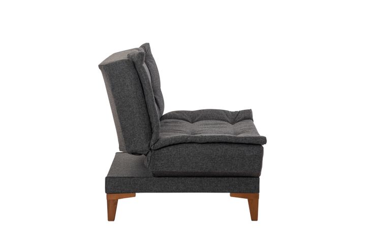 Kelly Fauteuil In Linnen Stof, Antracietgrijs