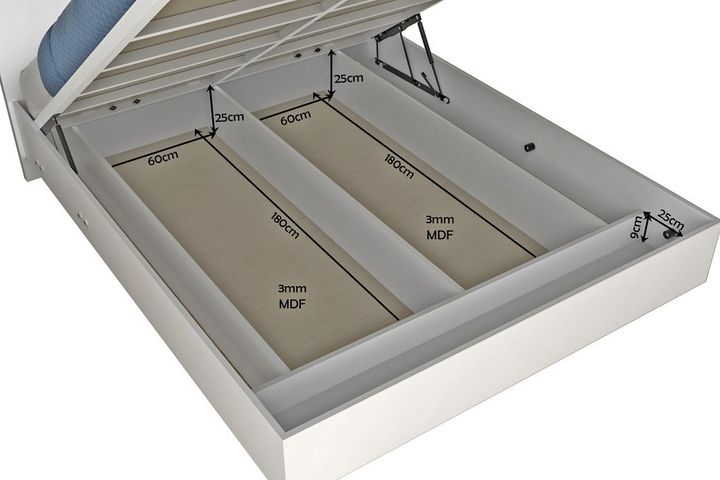 Lora Bedframe met Opbergdoos, 160x200 cm